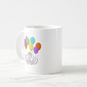 Cartoon Octopus Farbige Balloons Kinder Kaffeetasse (Vorderseite Links)