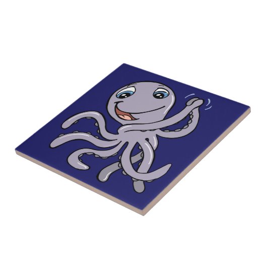 Cartoon Octopus Fliese (Seite)