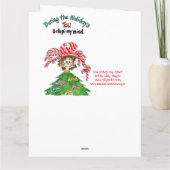 Cartoon Octopus Große Weihnachtskarte Karte (Rückseite)