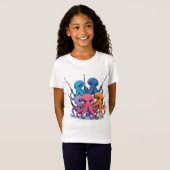  Cartoon Octopus Kids T-Shirt (Vorne ganz)