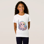 Cartoon Octopus Kids Tee (Vorne ganz)