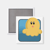 Cartoon Octopus Magnet (Vorderseite/Rückseite)