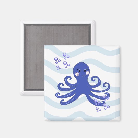 Cartoon Octopus Magnet (Vorderseite/Rückseite)