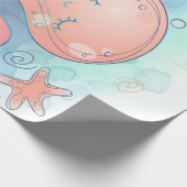 Cartoon Octopus | Niedlicher Kraken süßer Traum Geschenkpapier (Ecke)