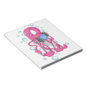 Cartoon Octopus Notizblock (angewinkelt)