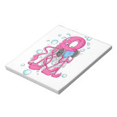 Cartoon Octopus Notizblock (Rotiert)