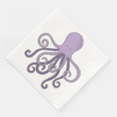 Cartoon Octopus Serviette (Ecke)
