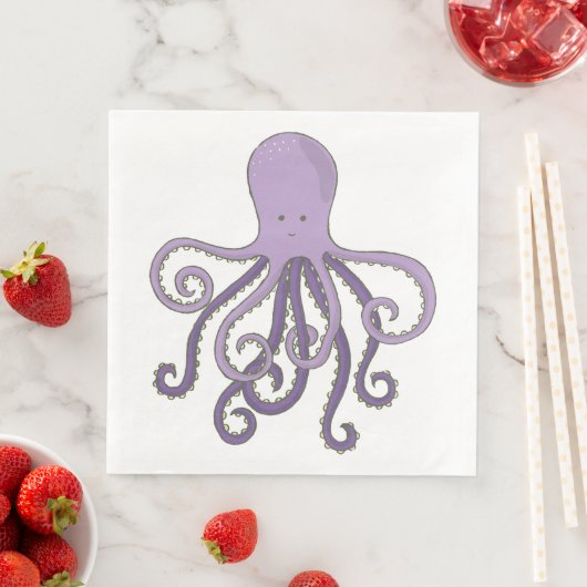 Cartoon Octopus Serviette (Beispiel)