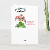 Cartoon Octopus Weihnachten Karte (Rückseite)