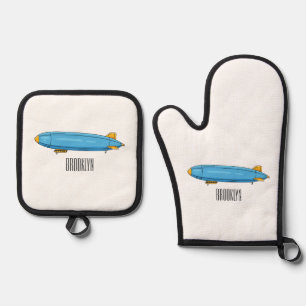 Cartoon Ofenhandschuh & Topflappen-Set
