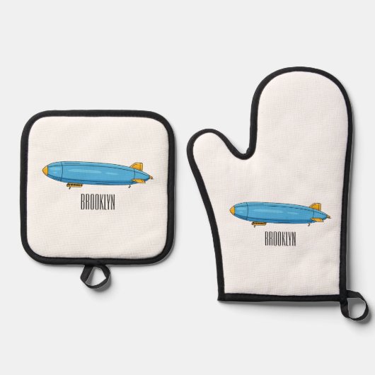 Cartoon Ofenhandschuh & Topflappen-Set (Vorderseite)