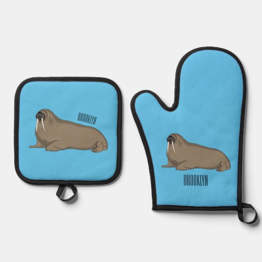 Cartoon Ofenhandschuh & Topflappen-Set (Vorderseite)