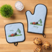 Cartoon Ofenhandschuh & Topflappen-Set (Oben Unten)