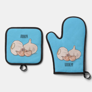 Cartoon Ofenhandschuh & Topflappen-Set