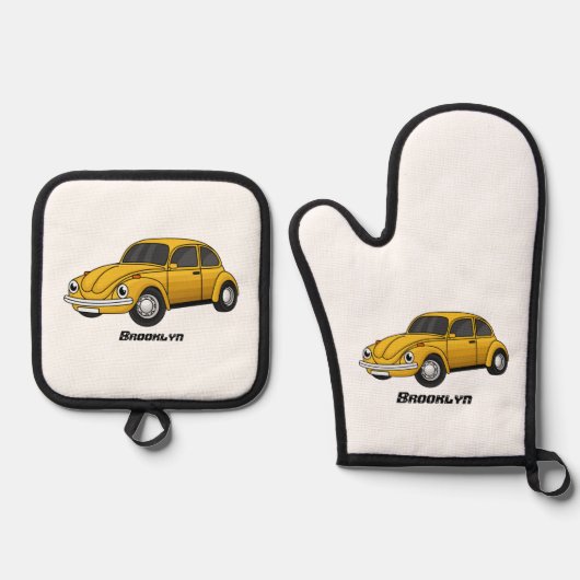 Cartoon Ofenhandschuh & Topflappen-Set (Vorderseite)