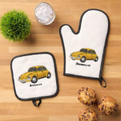 Cartoon Ofenhandschuh & Topflappen-Set (Oben Unten)