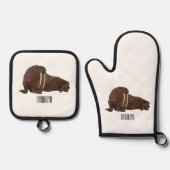 Cartoon Ofenhandschuh & Topflappen-Set (Vorderseite)