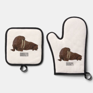 Cartoon Ofenhandschuh & Topflappen-Set