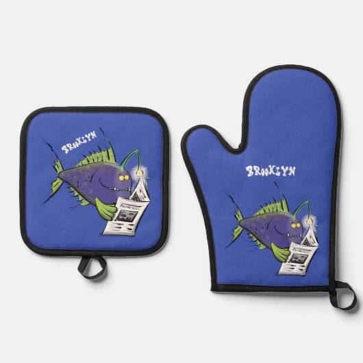 Cartoon Ofenhandschuh & Topflappen-Set (Vorderseite)