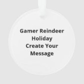 Cartoon Oh Deer Funny Reindeer HolAcrylic Ornament (Rückseite)