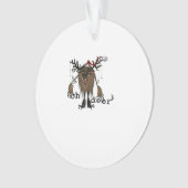 Cartoon Oh Deer Funny Reindeer HolAcrylic Ornament (Vorderseite)