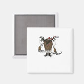 Cartoon Oh Deer Funny Reindeer Holiday Gamer Gift Magnet (Vorderseite/Rückseite)