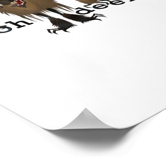 Cartoon Oh Deer Funny Reindeer Holiday Gamer Gift  Poster (Ecke)