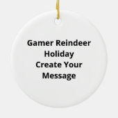 Cartoon Oh Deer Funny Reindeer Holiday GamOrnament Keramik Ornament (Hinten)