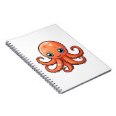 Cartoon-Oktopus-Abbildung Notizblock (Rechte Seite)