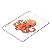 Cartoon-Oktopus-Abbildung Notizblock (Linke Seite)