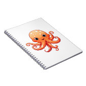 Cartoon-Oktopus-Abbildung Notizblock (Rechte Seite)