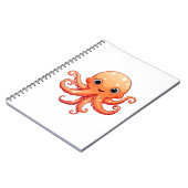 Cartoon-Oktopus-Abbildung Notizblock (Linke Seite)