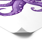 Cartoon-Oktopus-Abbildung Poster (Ecke)