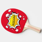 Cartoon OOPS und SMASH Tischtennis Schläger (Seitenansicht)