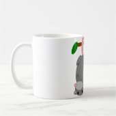 Cartoon-Opossum-/Opossum-hängende Oberseite - Kaffeetasse (Links)