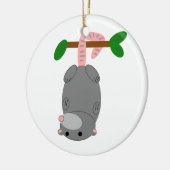 Cartoon-Opossum-/Opossum-hängende Oberseite - Keramikornament (Links)
