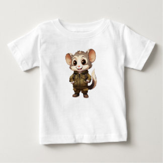 Cartoon-Opossum-T-Shirt für Kleinkinder aus feinem Baby T-shirt