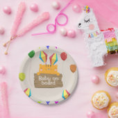 Cartoon Orange Cat Baby Shoounter Pappteller (Party)
