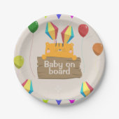 Cartoon Orange Cat Baby Shoounter Pappteller (Vorderseite)