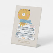 Cartoon Orange Cat Baby Shoounter Sockelschild (Vorderseite)