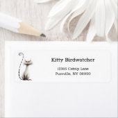 Cartoon Orange Eyes Weiße Katze Sonnige Rücksendea (Insitu)