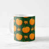 Cartoon Orange Pumpkin und Herbst Ahorn fallen le Kaffeetasse (Vorderseite Links)