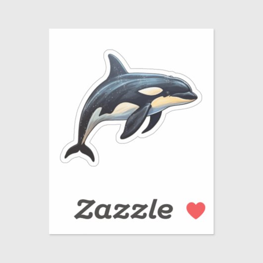 Cartoon Orca Aufkleber (Blatt)