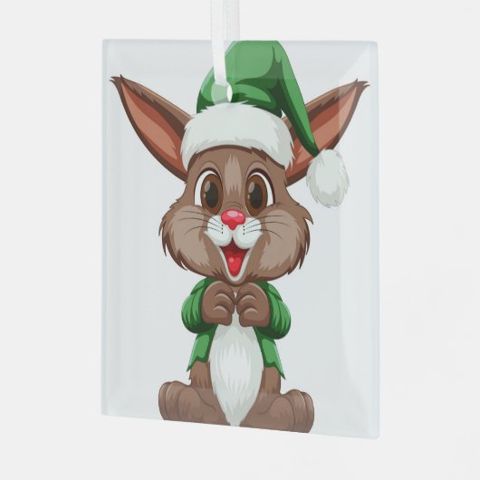 Cartoon Ornament Aus Glas (Vorderseite links)