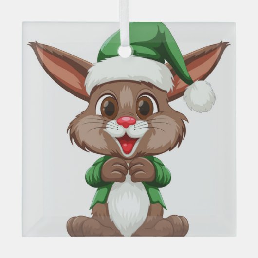 Cartoon Ornament Aus Glas (Vorderseite)