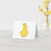 Cartoon Osterhühnchen BLANK Karte (Gelbe Blume)