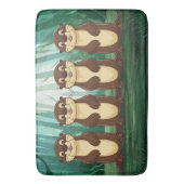 Cartoon Otters Badematte (Vorderseite Vertikal)