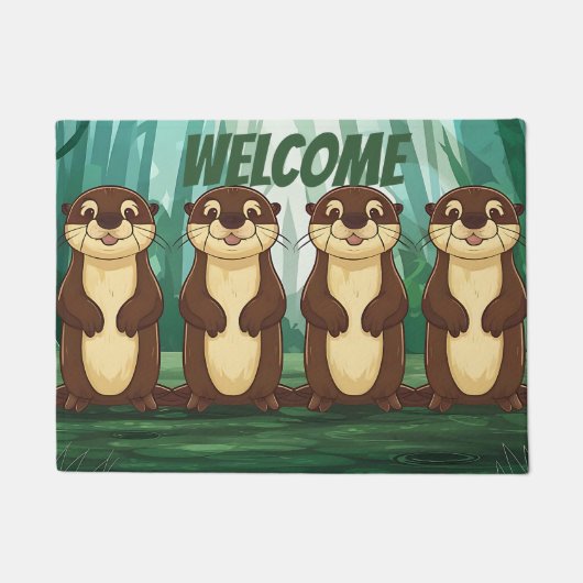 Cartoon Otters Fußmatte (Vorderseite)