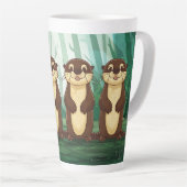 Cartoon Otters Milchtasse (Rechte Ecke)