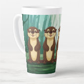 Cartoon Otters Milchtasse (Linke Ecke)
